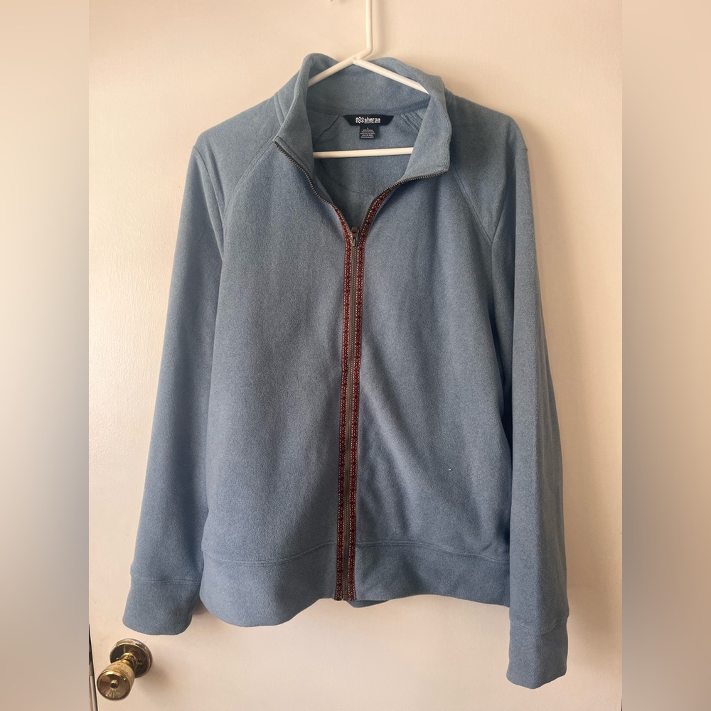 Sherpa Adventure Gear Women’s Rolpa Blue Zip-Up Fleece Jacket Large